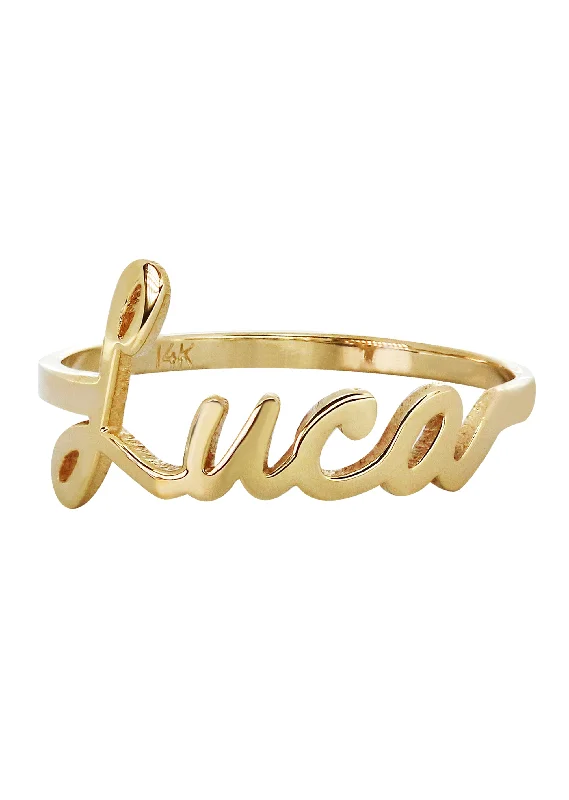 14K Gold Cursive Name Ring | Appx. 1 Gram