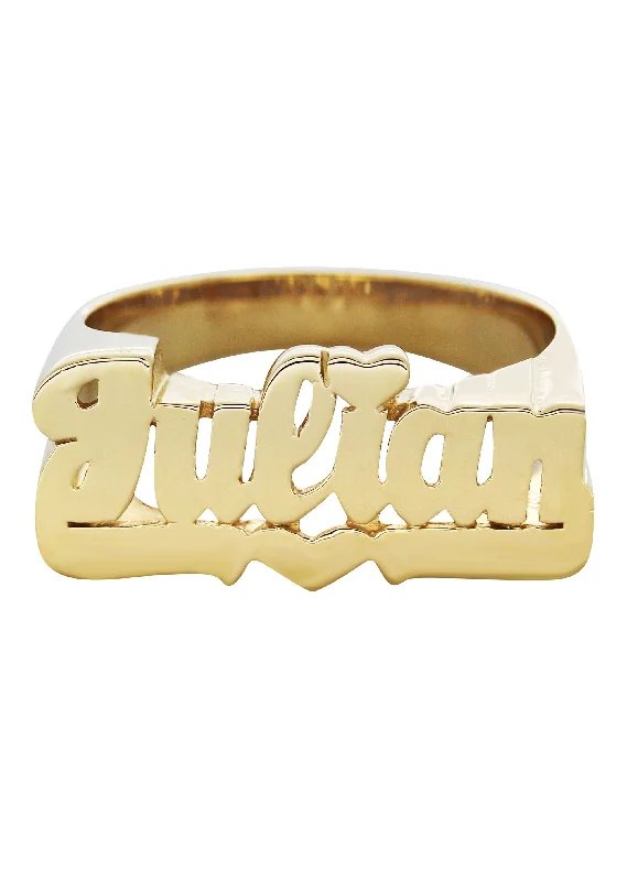 14K Script Gold Name Ring | Appx. 5 Grams