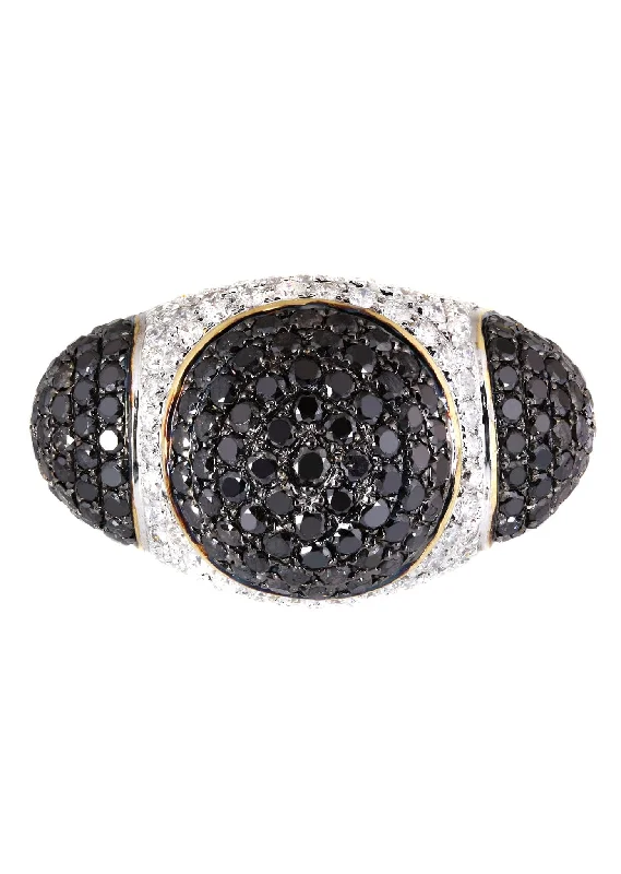 14K Ladies Black Diamond Cocktail Ring | 5.66 Carats| 15.74 Grams