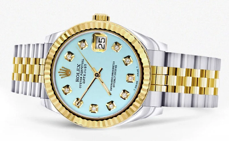 copy-of-diamond-gold-rolex-watch-diamond-bezel-31mm-baby-blue-diamond-dial-jubilee-band