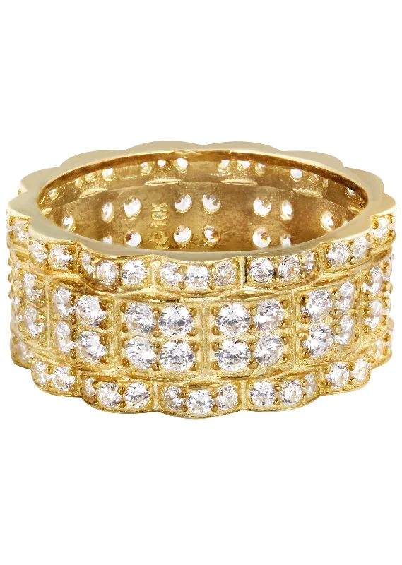 10K Eternity Gold Ring For Men - Mens Pinky Ring   | 6.5 Grams