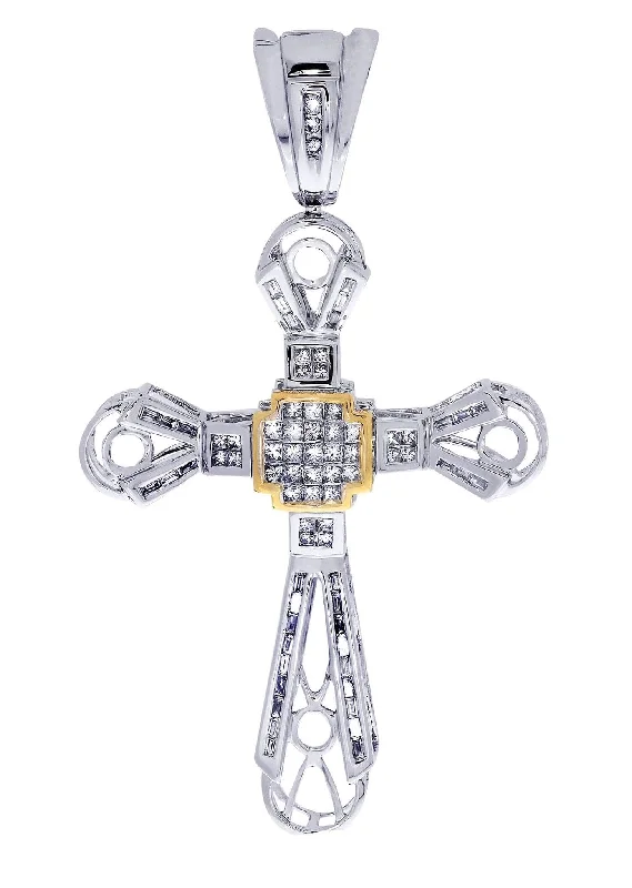 Diamond Cross Pendant| 1.28 Carats| 11.27 Grams