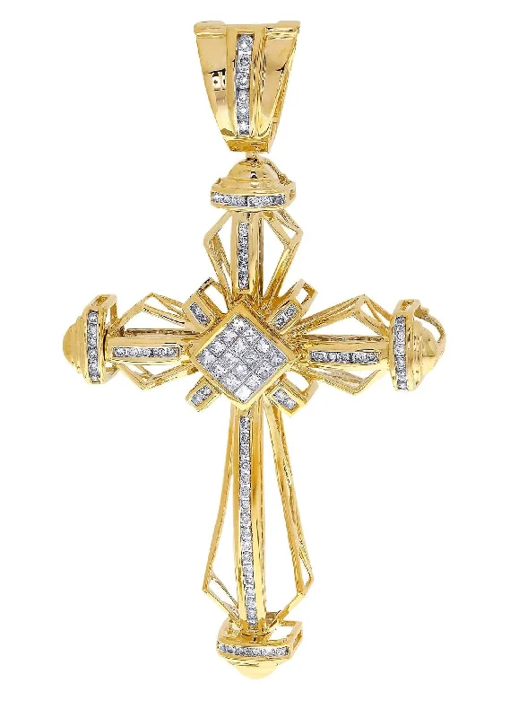 Diamond Cross Pendant| 1.36 Carats| 17.73 Grams