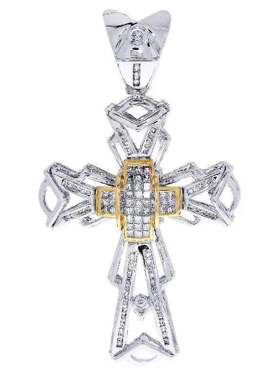 Diamond Cross Pendant| 1.51 Carats| 17.99 Grams