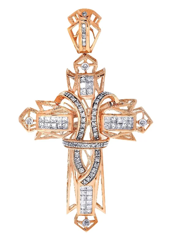 Diamond Cross Pendant| 1.68 Carats| 16.44 Grams