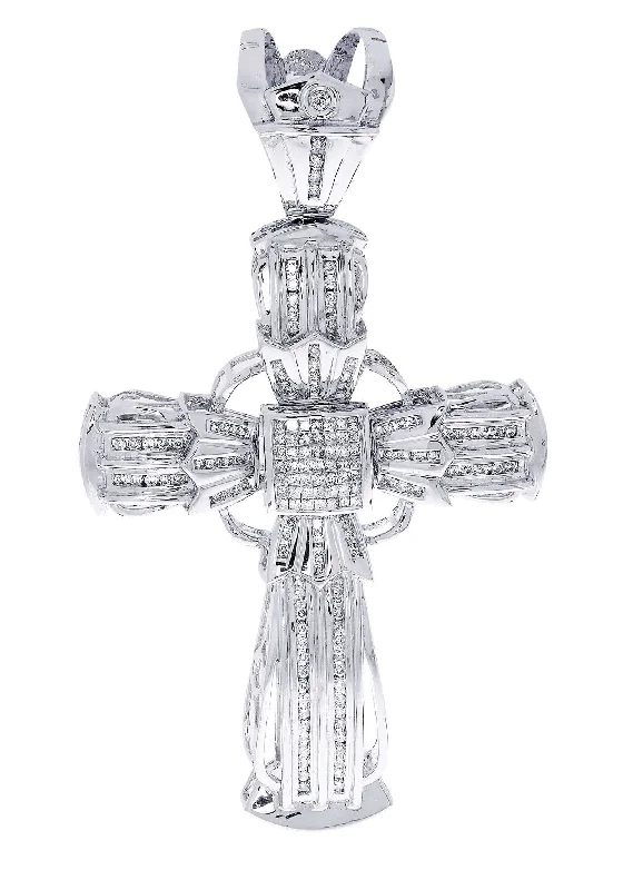 Diamond Cross Pendant| 1.95 Carats| 29.55 Grams