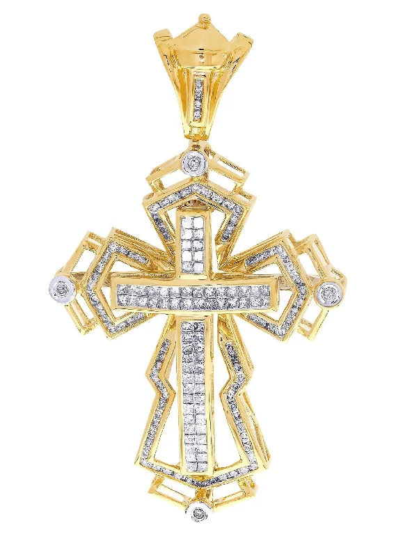 Diamond Cross Pendant| 2.63 Carats| 19.17 Grams