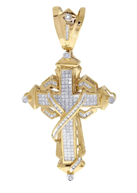 Diamond Cross Pendant| 2.71 Carats| 19.95 Grams