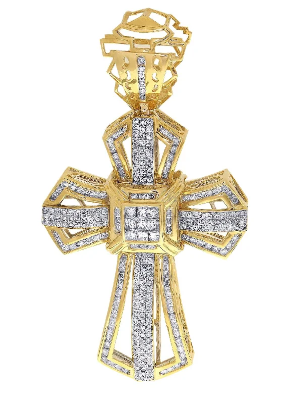 Diamond Cross Pendant| 3.05 Carats| 22.98 Grams