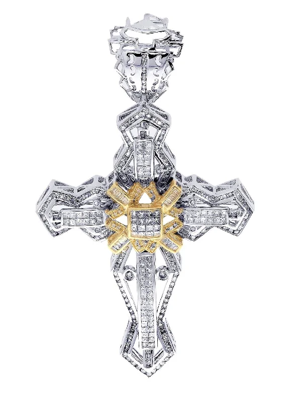 Diamond Cross Pendant| 3.15 Carats| 26.44 Grams