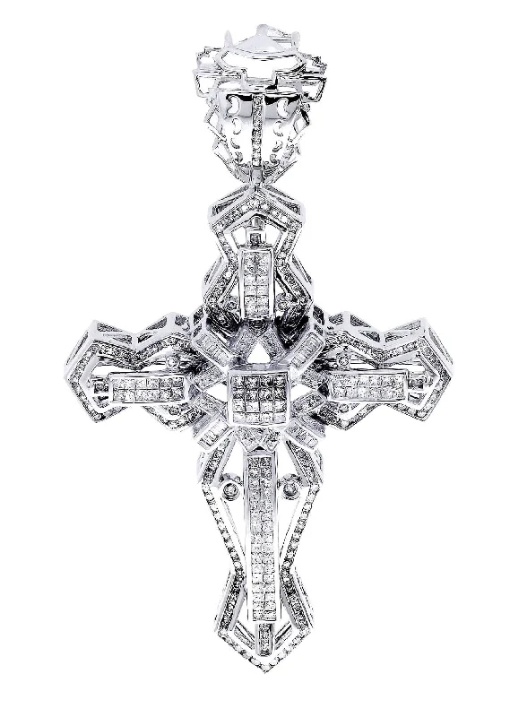 Diamond Cross Pendant| 3.15 Carats| 26.7 Grams