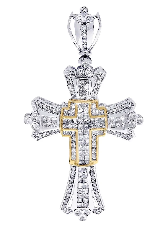 Diamond Cross Pendant| 3.19 Carats| 15.05 Grams