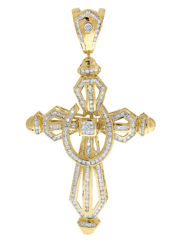 Diamond Cross Pendant| 3.61 Carats| 24.73 Grams