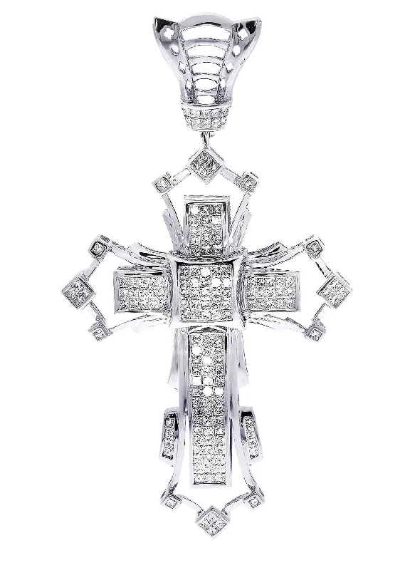 Diamond Cross Pendant| 3.74 Carats| 22.88 Grams