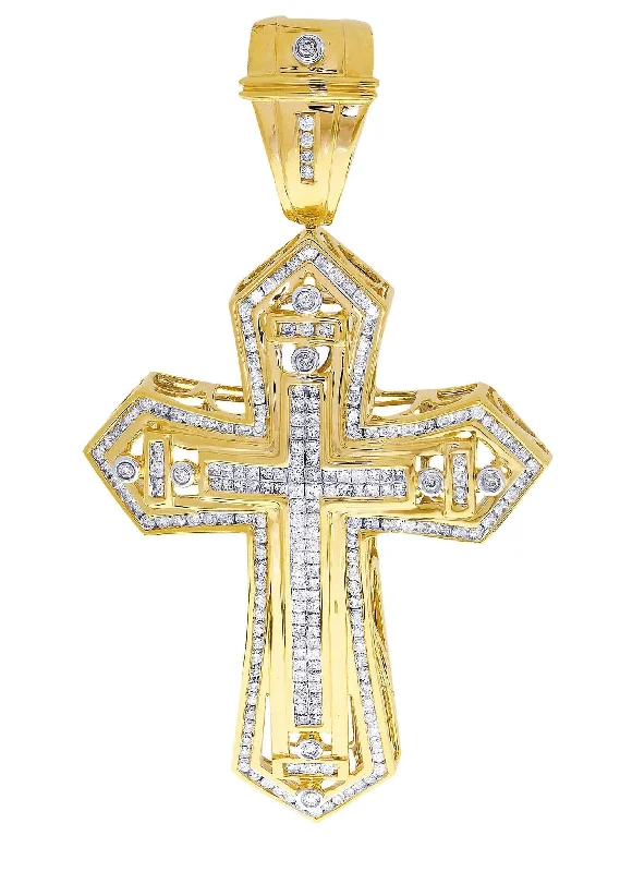 Diamond Cross Pendant| 4.08 Carats| 31.76 Grams