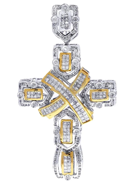 Diamond Cross Pendant| 4.22 Carats| 26.39 Grams