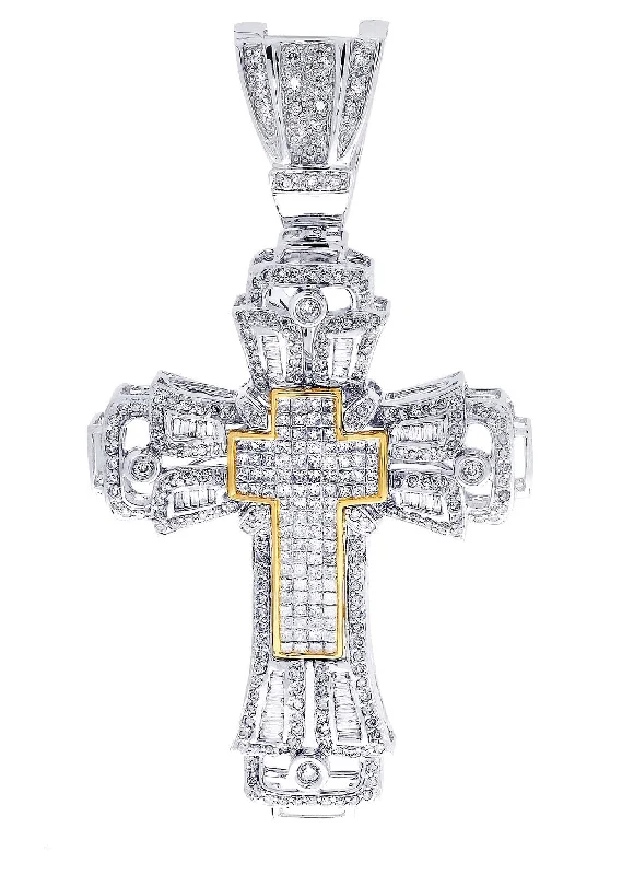 Diamond Cross Pendant| 4.43 Carats| 22 Grams