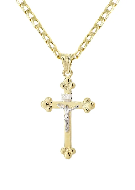 10K Gold Crucifix / Cross  Necklace For Men | 5.3 Grams