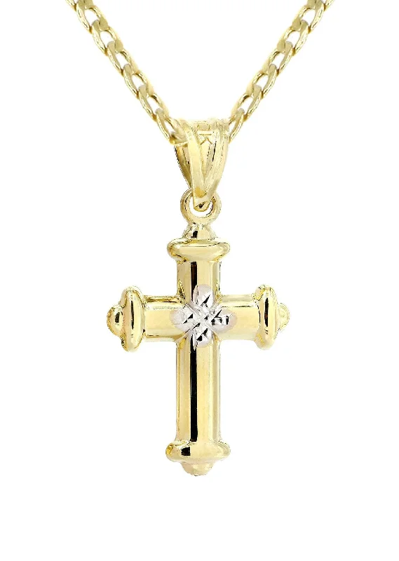 10K Gold Cross  Necklace For Men | 5.2 Grams