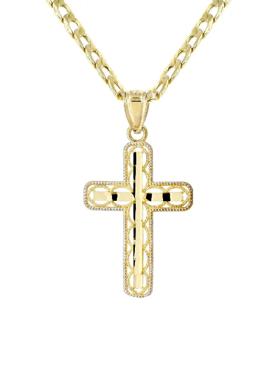 10K Gold Cross  Necklace For Men | 5.13 Grams