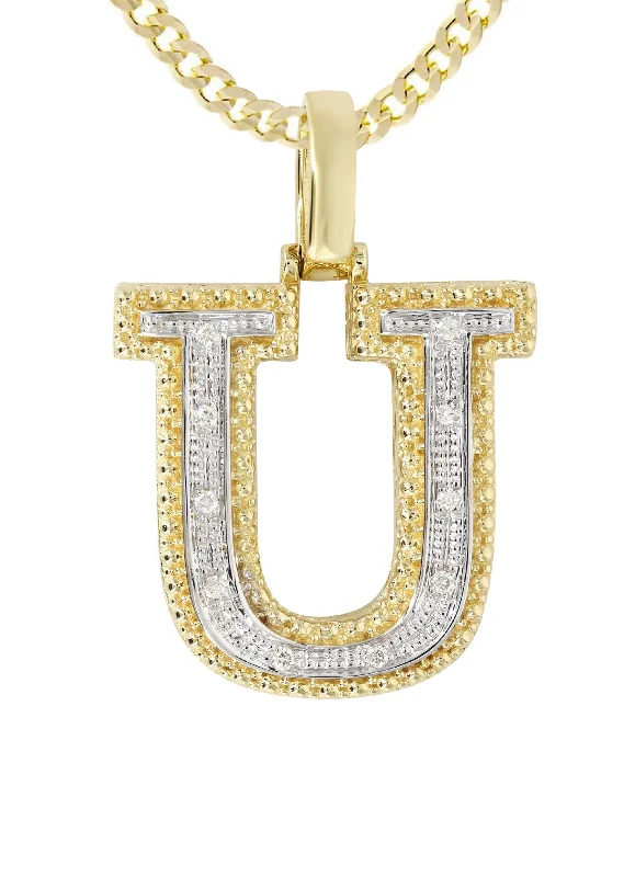 diamond-10k-yellow-gold-cuban-chain-letter-u-pendant-appx-14-3-grams