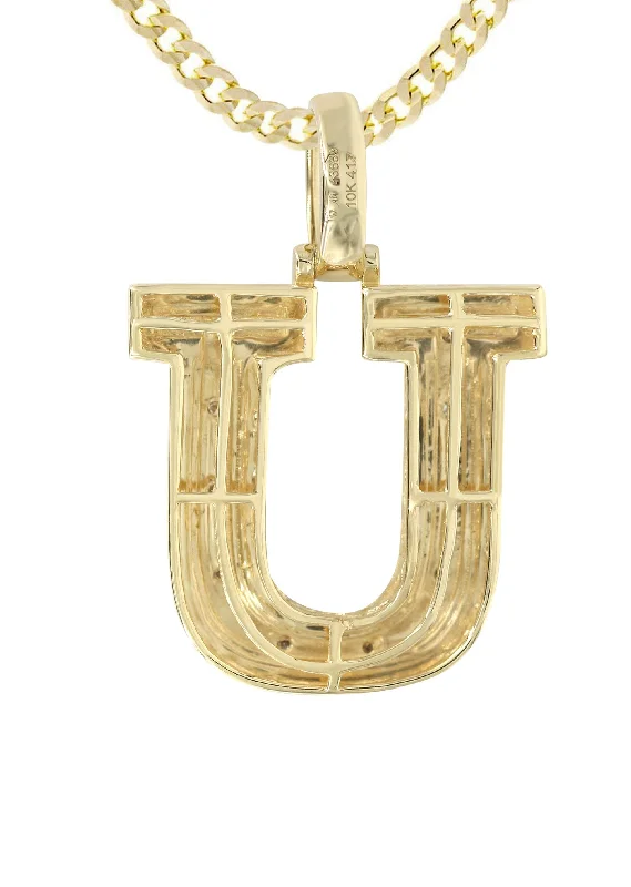 diamond-10k-yellow-gold-cuban-chain-letter-u-pendant-appx-14-3-grams