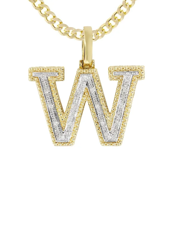 diamond-10k-yellow-gold-cuban-chain-letter-w-pendant-appx-16-grams