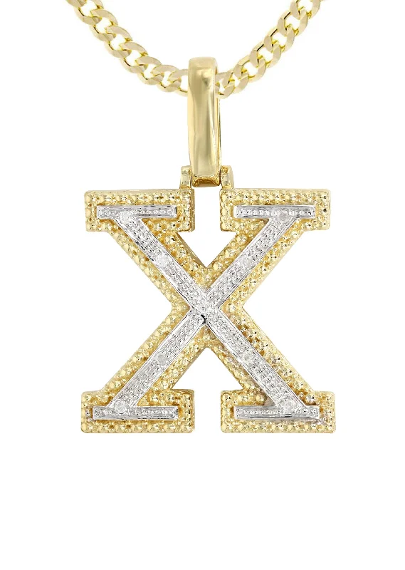 diamond-10k-yellow-gold-cuban-chain-letter-x-pendant-appx-15-3-grams