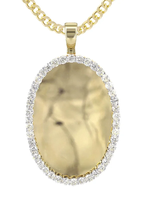 diamond-10k-yellow-gold-large-oval-picture-pendant-cuban-chain-5-44-carats-appx-29-grams