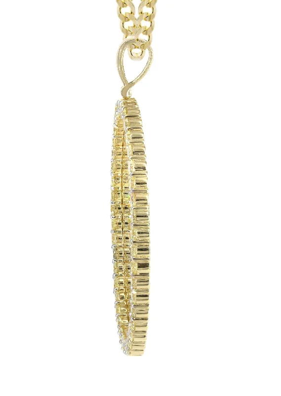 diamond-10k-yellow-gold-large-oval-picture-pendant-cuban-chain-5-44-carats-appx-29-grams