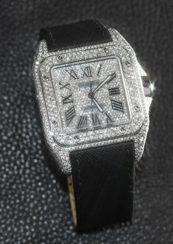 diamond-cartier-santos-100-diamond-roman-dial-diamond-case-stainless-steel