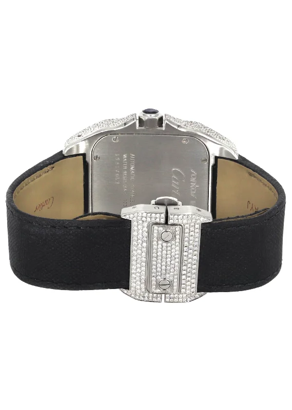 diamond-cartier-santos-100-diamond-roman-dial-diamond-case-stainless-steel