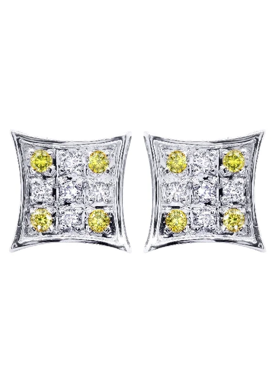 Diamond Earrings For Men | 0.22 Carats 14K White Gold