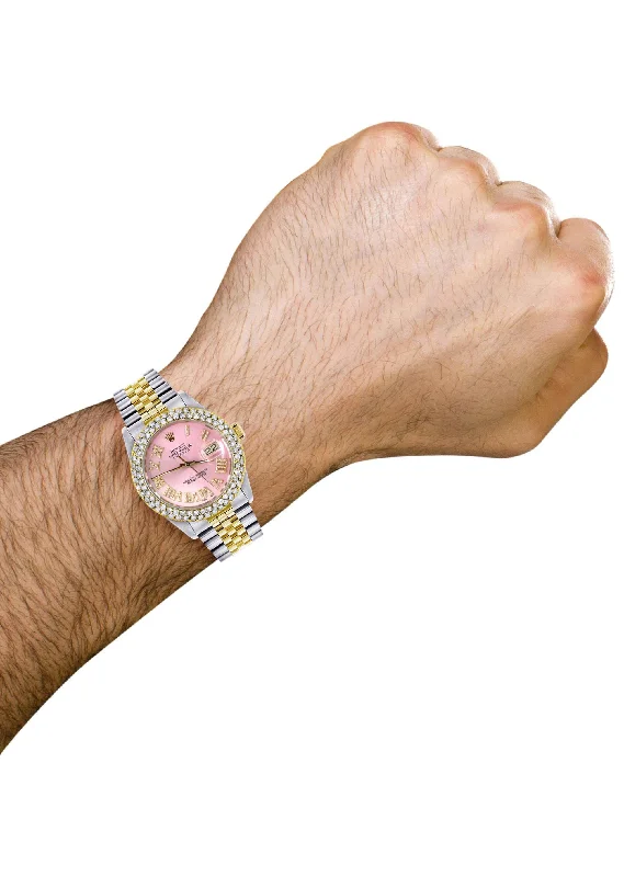 diamond-gold-rolex-watch-for-men-16233-36mm-custom-pink-dial-two-row-4-25-carat-bezel-jubilee-band