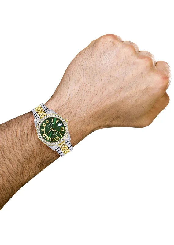 diamond-gold-rolex-watch-for-men-16233-36mm-green-roman-numeral-dial-two-row-4-25-carat-bezel-jubilee-band