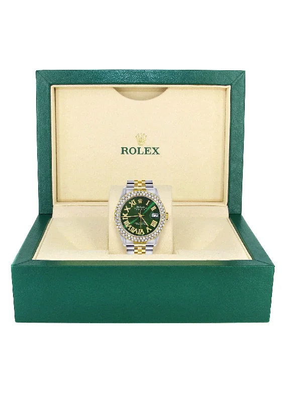 diamond-gold-rolex-watch-for-men-16233-36mm-green-roman-numeral-dial-two-row-4-25-carat-bezel-jubilee-band