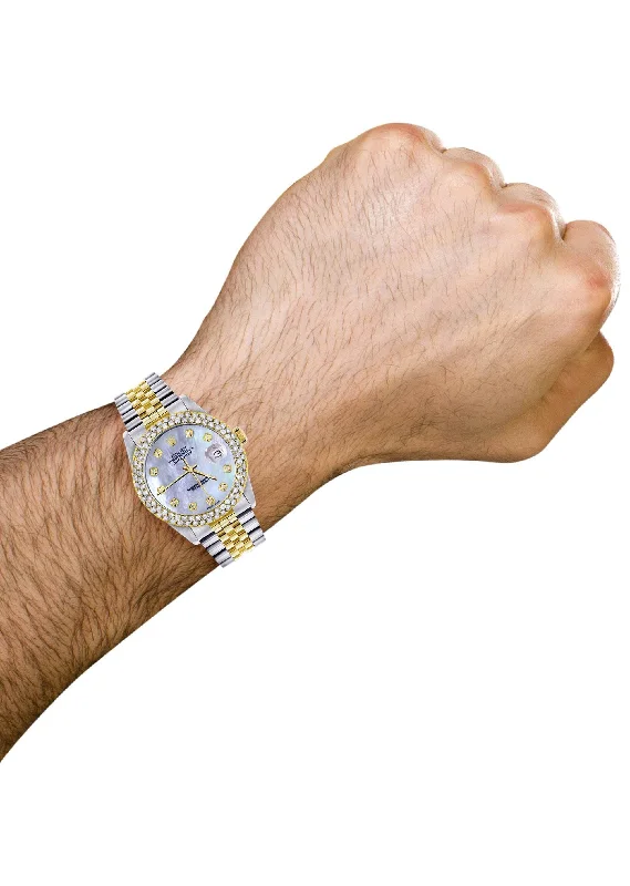 diamond-gold-rolex-watch-for-men-16233-36mm-mother-of-pearl-dial-two-row-4-25-carat-bezel-jubilee-band-1