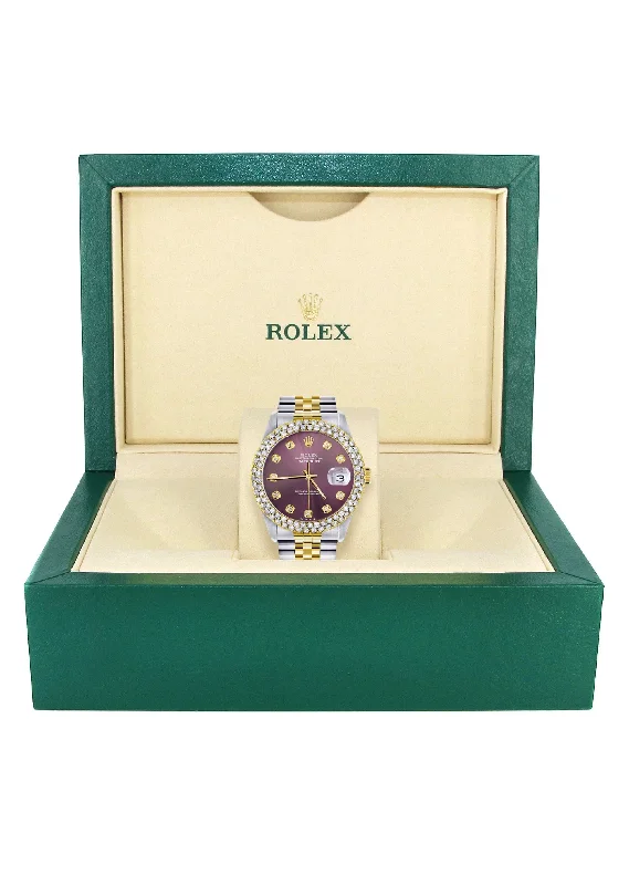 diamond-gold-rolex-watch-for-women-16233-36mm-custom-purple-dial-two-row-4-25-carat-bezel-jubilee-band