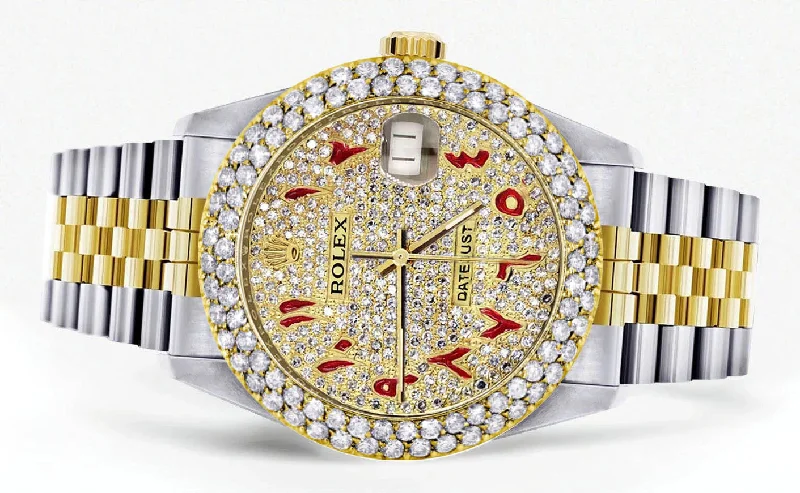 diamond-gold-rolex-watch-for-women-16233-36mm-custom-red-arabic-full-diamond-dial-two-row-4-25-carat-bezel-jubilee-band