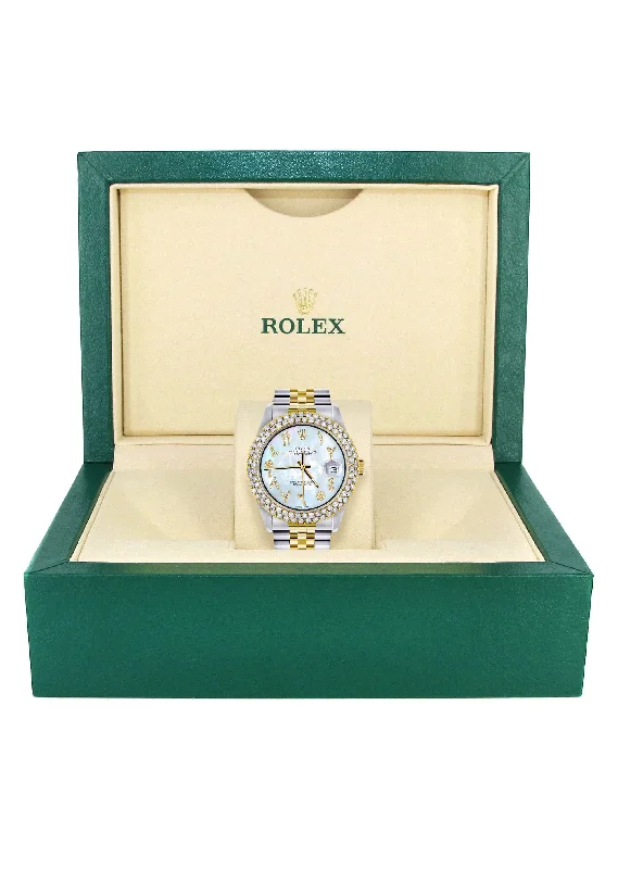 diamond-gold-rolex-watch-for-women-16233-36mm-mother-of-pearl-arabic-diamond-dial-two-row-4-25-carat-bezel-jubilee-band