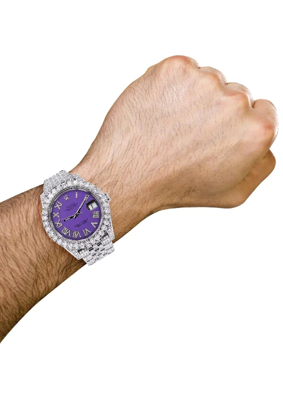 diamond-iced-out-rolex-datejust-41-15-66-carats-of-diamonds-custom-purple-roman-diamond-dial-jubilee-band