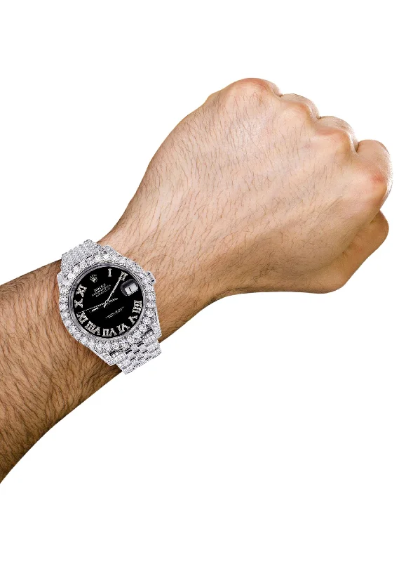 diamond-iced-out-rolex-datejust-41-15-69-carats-of-diamonds-custom-black-roman-diamond-dial-jubilee-band