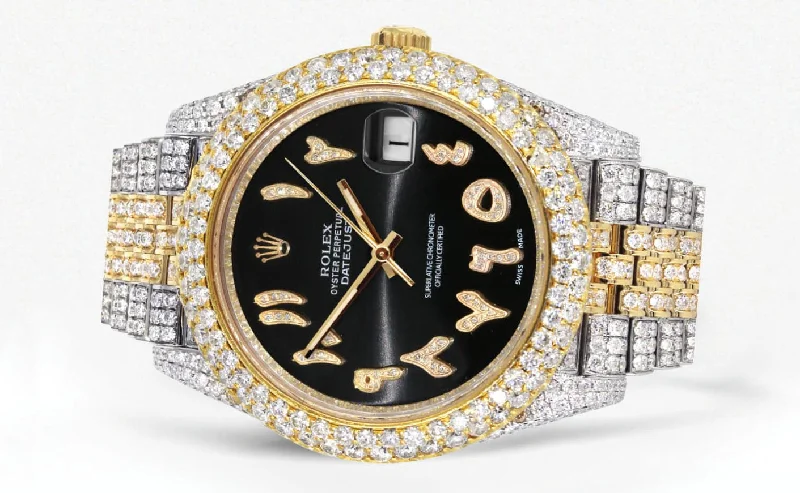 diamond-iced-out-rolex-datejust-41-25-carats-of-diamonds-custom-black-arabic-numeral-diamond-dial-oyster-band