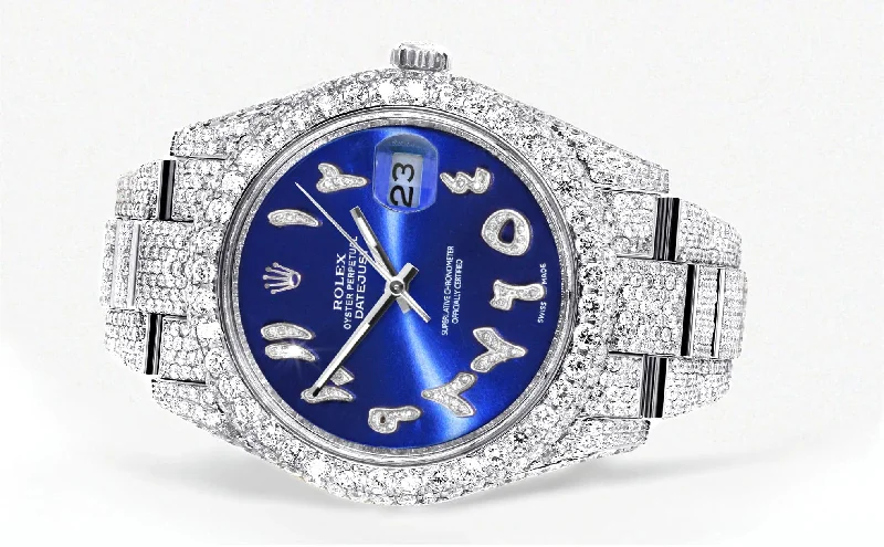 diamond-iced-out-rolex-datejust-41-25-carats-of-diamonds-custom-blue-arabic-numeral-diamond-dial-oyster-band