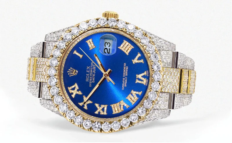 diamond-iced-out-rolex-datejust-41-25-carats-of-diamonds-custom-blue-roman-numeral-diamond-dial-oyster-band-3