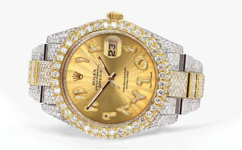 diamond-iced-out-rolex-datejust-41-25-carats-of-diamonds-custom-gold-arabic-numeral-diamond-dial-oyster-band