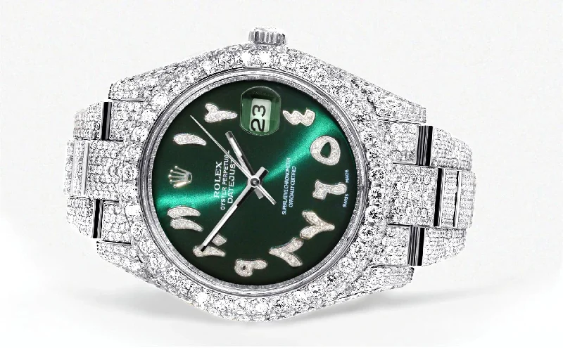 diamond-iced-out-rolex-datejust-41-25-carats-of-diamonds-custom-green-arabic-numeral-diamond-dial-oyster-band