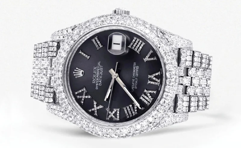 diamond-iced-out-rolex-datejust-41-25-carats-of-diamonds-custom-grey-roman-numeral-diamond-dial-jubilee-band