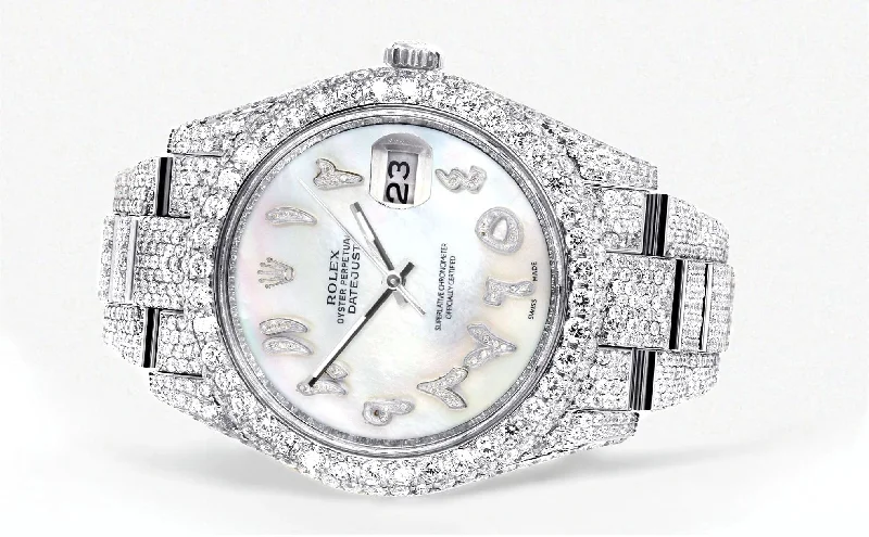 diamond-iced-out-rolex-datejust-41-25-carats-of-diamonds-custom-mother-of-pearl-arabic-numeral-diamond-dial-oyster-band