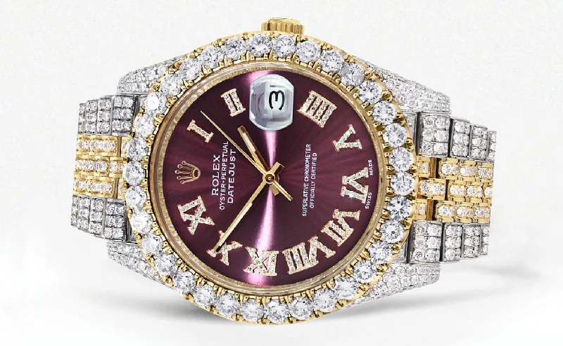 diamond-iced-out-rolex-datejust-41-25-carats-of-diamonds-custom-purple-dial-two-tone-jubilee-band